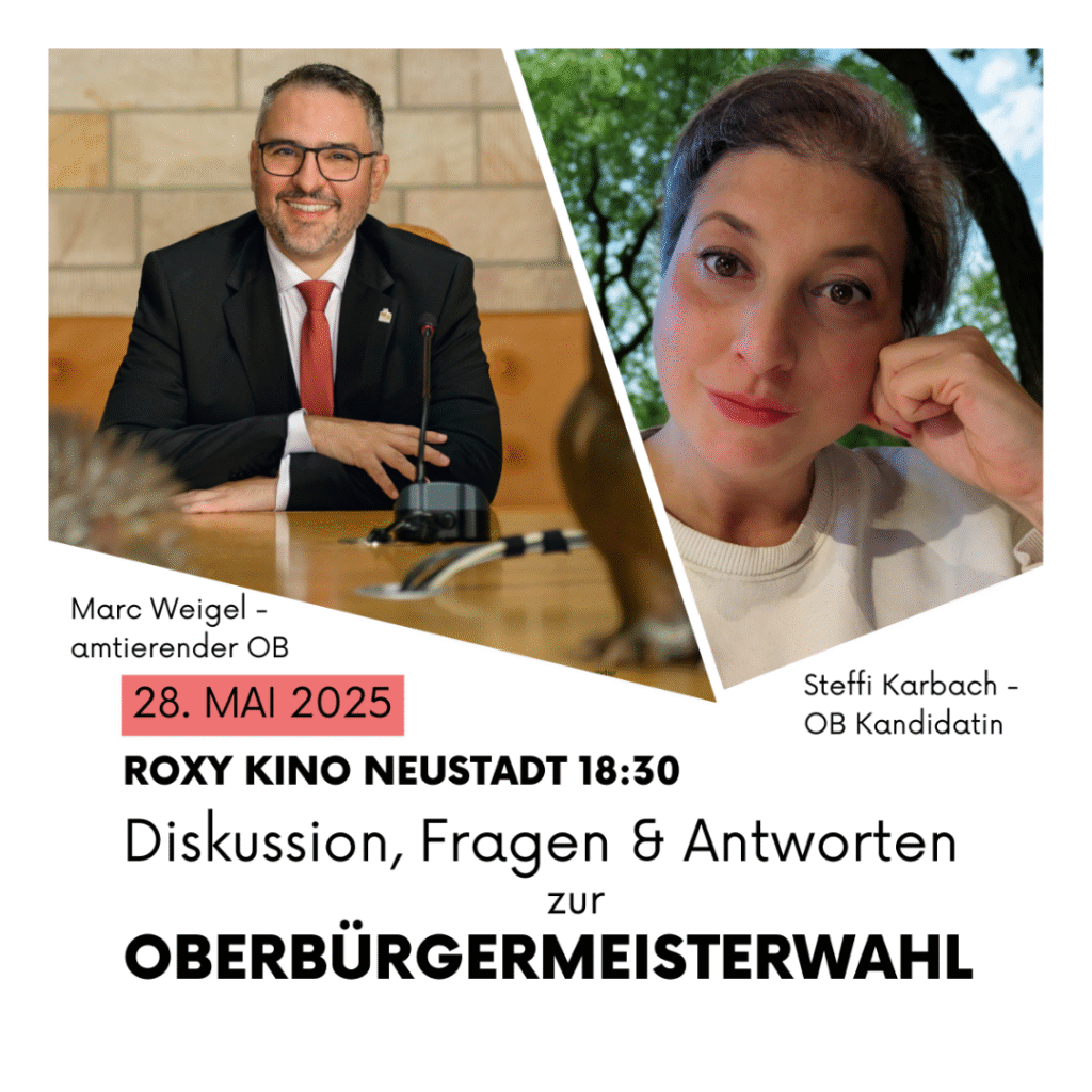 Mittwoch: 28. Mai 2025
Beginn: 18:30 Uhr (Neue Uhrzeit)
Kleiner Saal im Roxy Kino, Neustadt an der Weinstraße